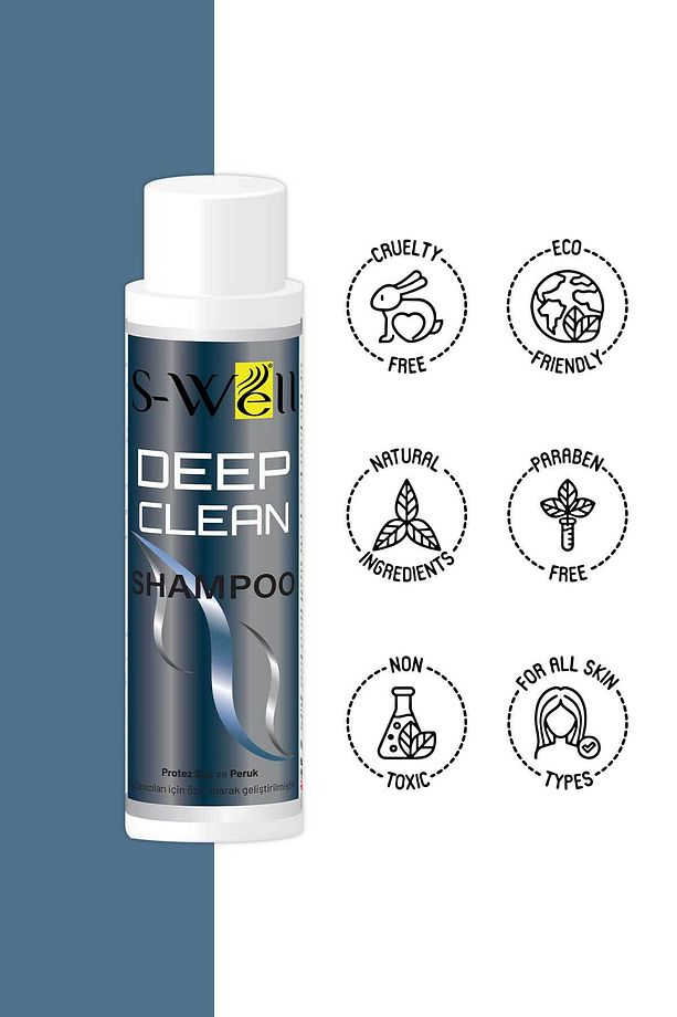 Deep Clean Shampoo | Protez Saç Bakım Şampuanı 400 ML - 6