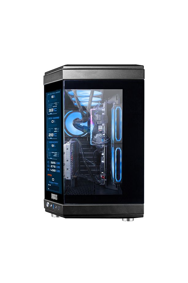 North Evo Vision Plus 7x Argb Fan Type C + PCI-E 4.0 Riser LCD Ekranlı Bilgisayar Kasası - 3