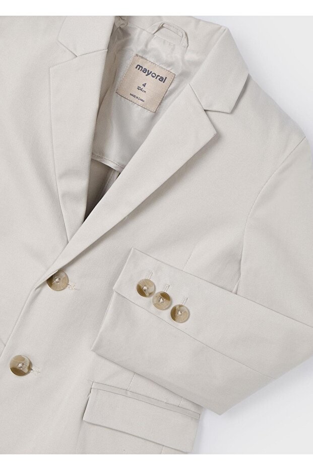 Boy's Blazer Jacket Beige - 4