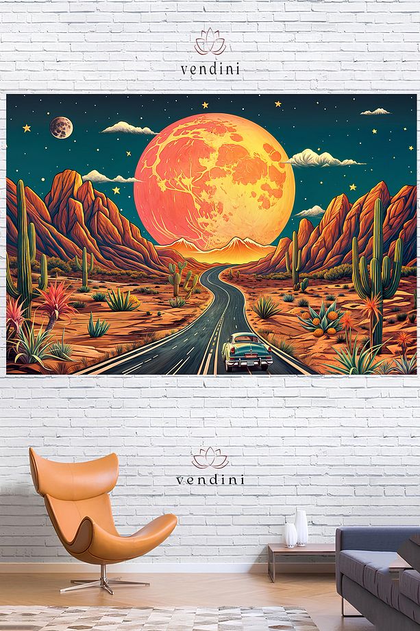 Kaliteli Kumaş , Canlı Renkler Duvar Örtüsü Duvar Halısı Wall Tapestry - 1
