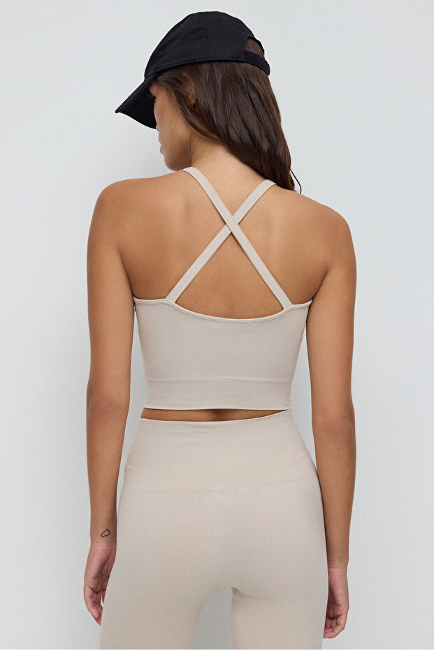 Seamless Cross Strap Crop Top - 5