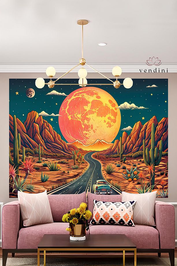 Kaliteli Kumaş , Canlı Renkler Duvar Örtüsü Duvar Halısı Wall Tapestry - 2