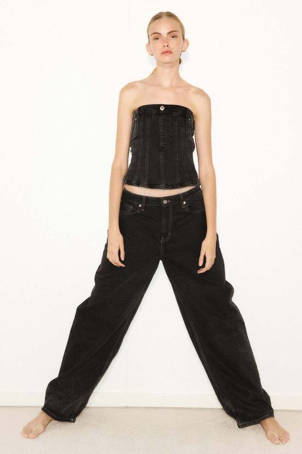 بنطلون جينز واسع وواسع - 4