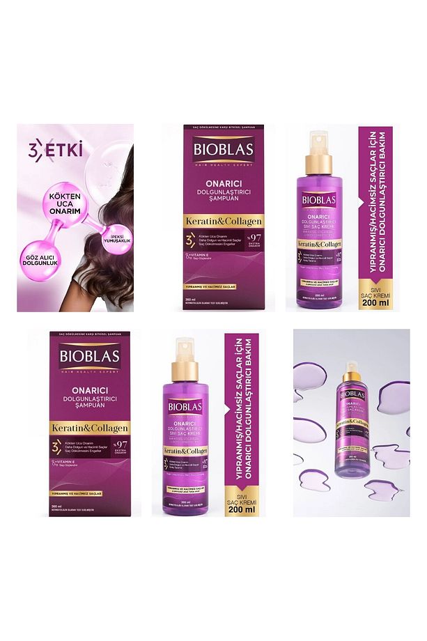 Bıoblas Sampuan Kolajen 360 ml Sac Kremı Keratın 115 ml X 2 Adet - 2