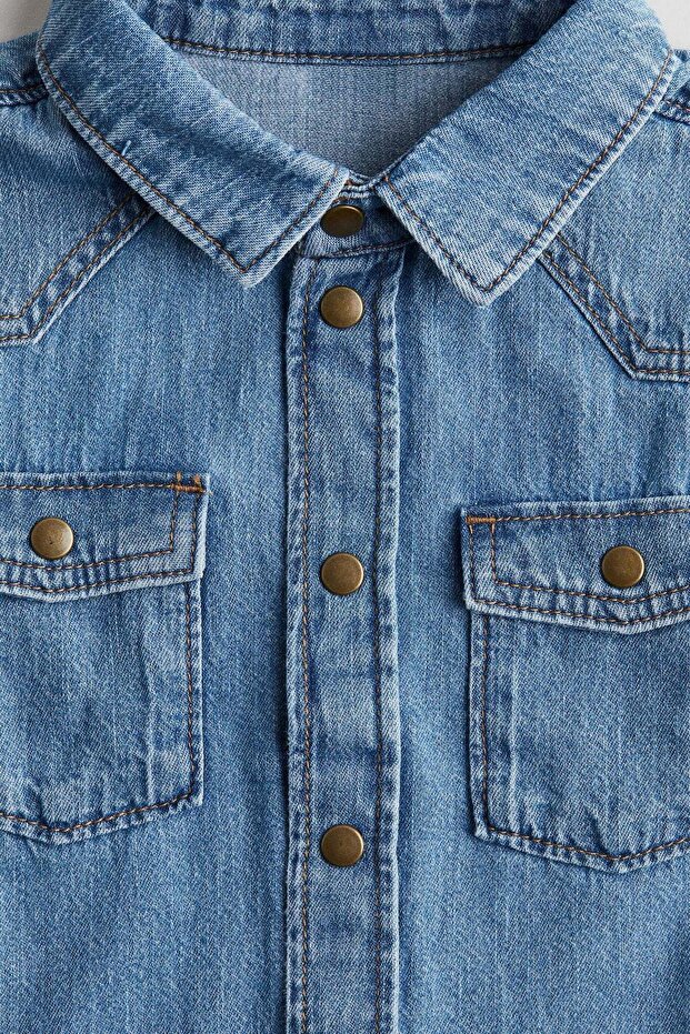 Cotton denim shirt
