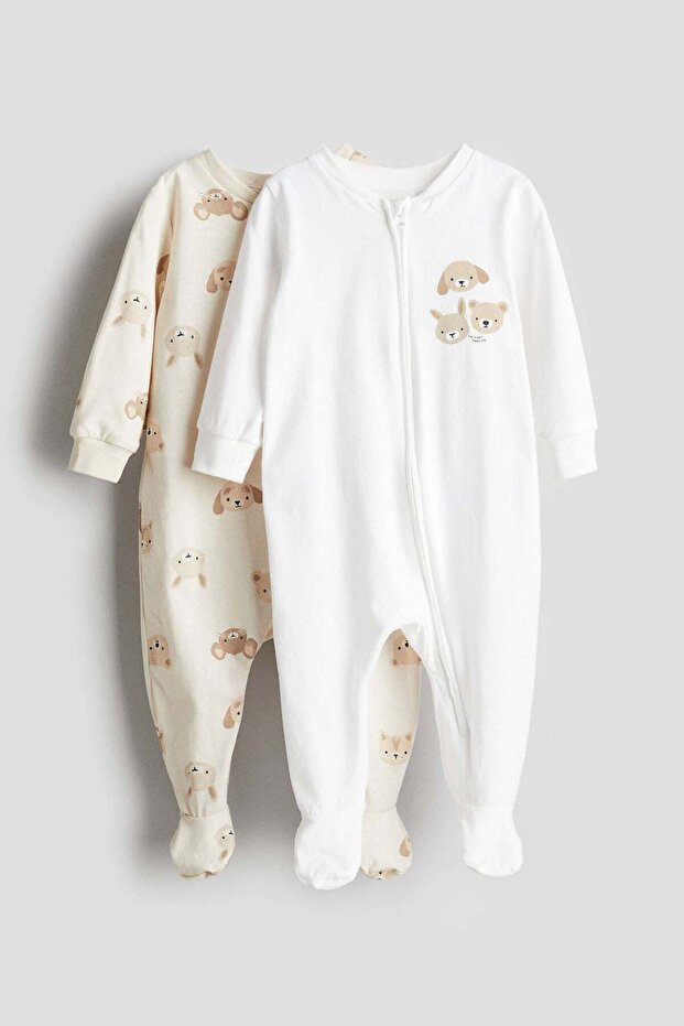 2-pack zip-up sleepsuits