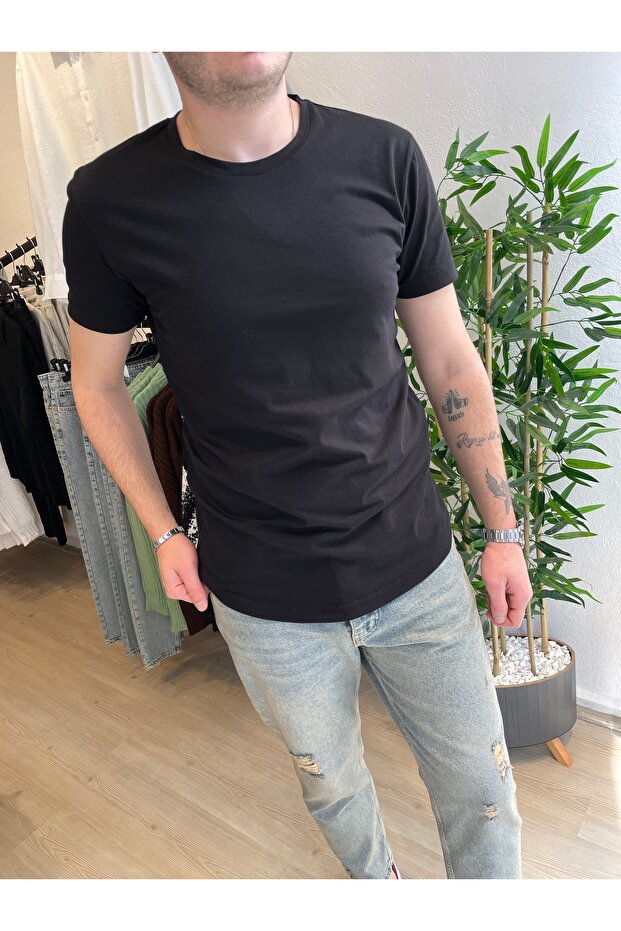 Erkek Basic Tshirt Siyah
