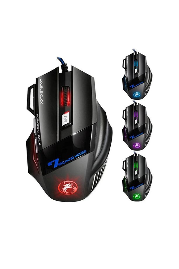 Oyuncu Rgb Işıklı Klavye Mause Işıklı Klavye 7 tuşlu Oyuncu Mouse - 4