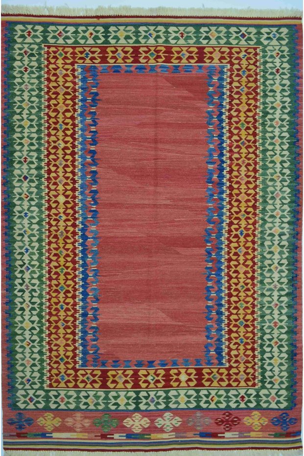 Hand-Woven Colored Kirmen Wool and Natural Root Dye Rug 120X180 cm (2,16 m²)