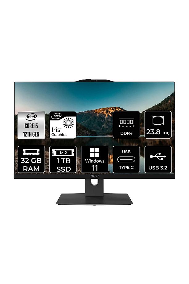 Modern AM242P i5 1235U 32GB 1TB SSD 23.8" FHD W11H All In One Bilgisayar & PER4 Bellek - 1