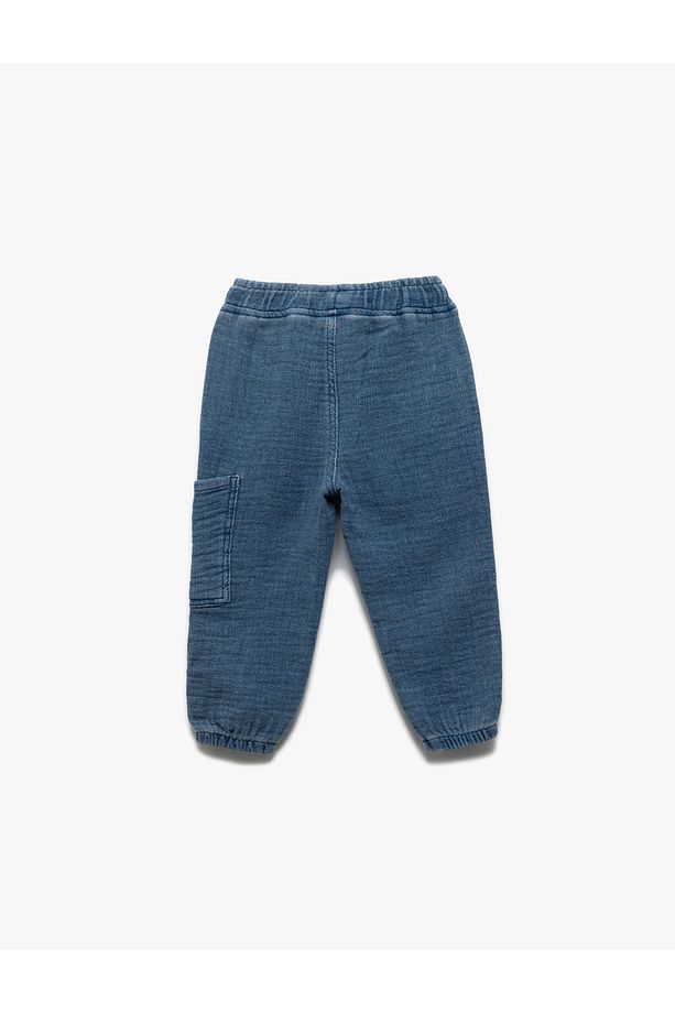 Pamuklu Cep Detaylı Oversize Jogger Pantolon - 2