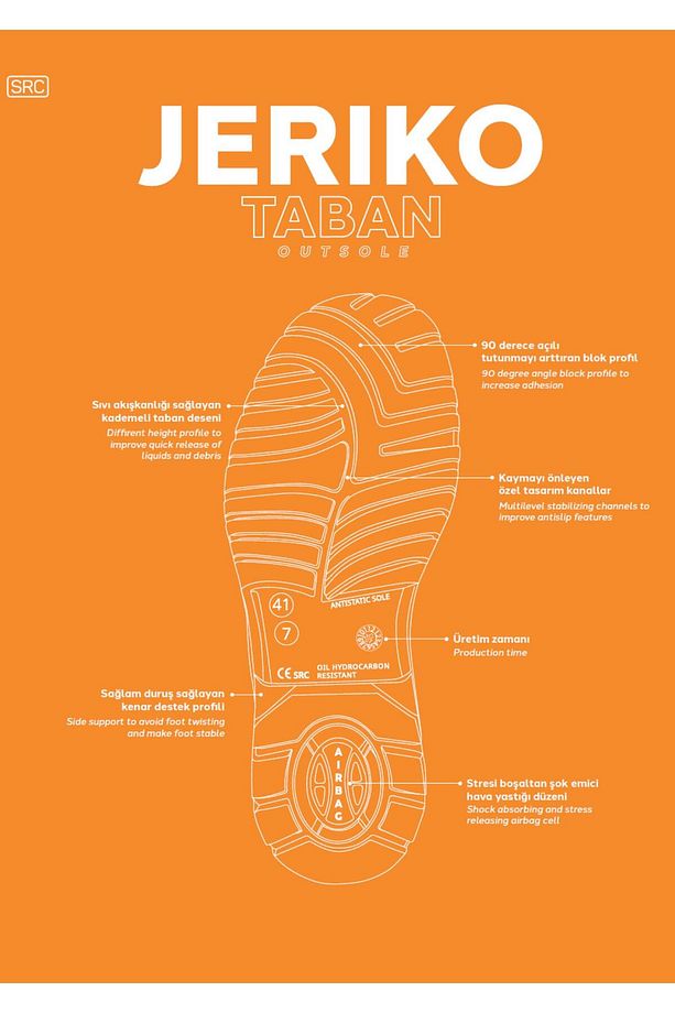 Slipper 210-02 S1 Src Lacivert Mikrofiber Deri Çelik Burun Sabo Iş Terlik Sandalet - 8