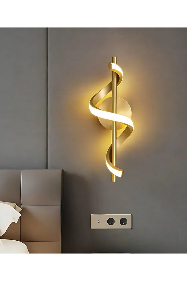 Alex Model Pilli Tak Çalıştır Eskitme Led Aplik Pil Dahil Yatak Odası Salon - 1