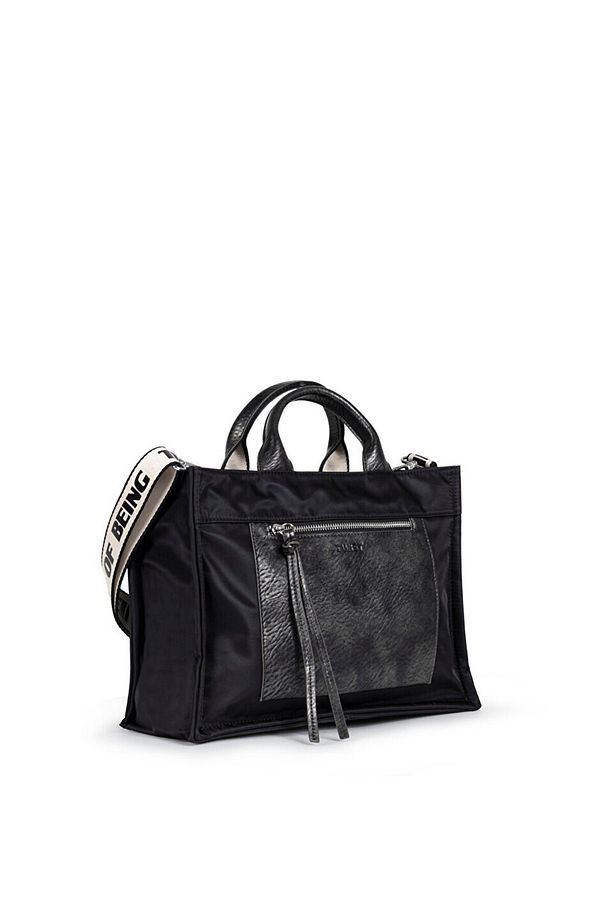 SLOGAN ASKILI TOTE ÇANTA - 1