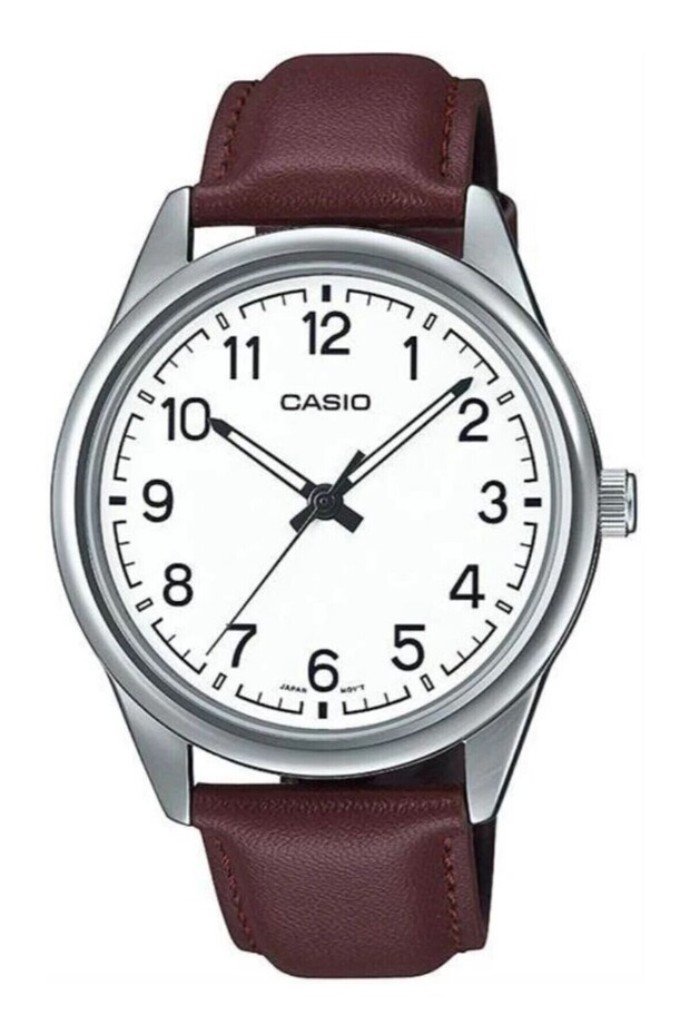 Case Silver Cord Brown Color Men's Wristwatch