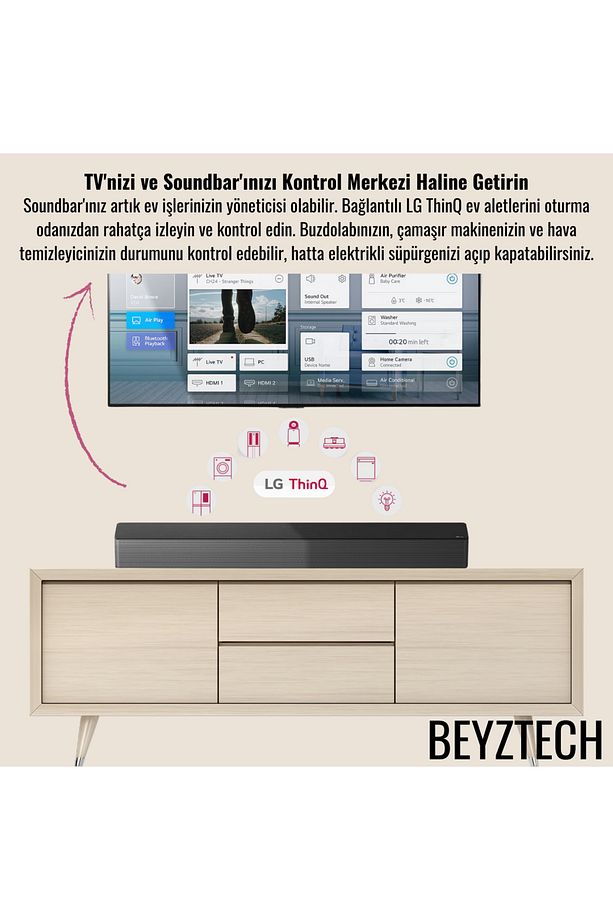 Premium 600Watt Güç, Dolby Digital, Virtual:X, DTS Surround Sistem, LG ThinQ, AI Sound Pro - 3