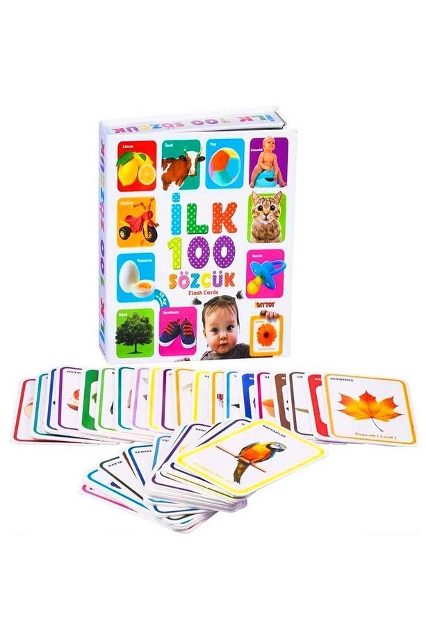 Diytoy Ilk 100 Sözcük Kelime Zeka Kartları Eğitici Kartlar - 8