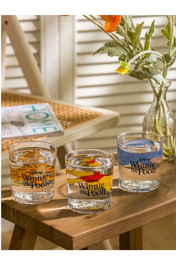 LCW HOME Karışık Winnie the Pooh Baskılı Cam Bardak Seti 3'lü 380 Ml - 1
