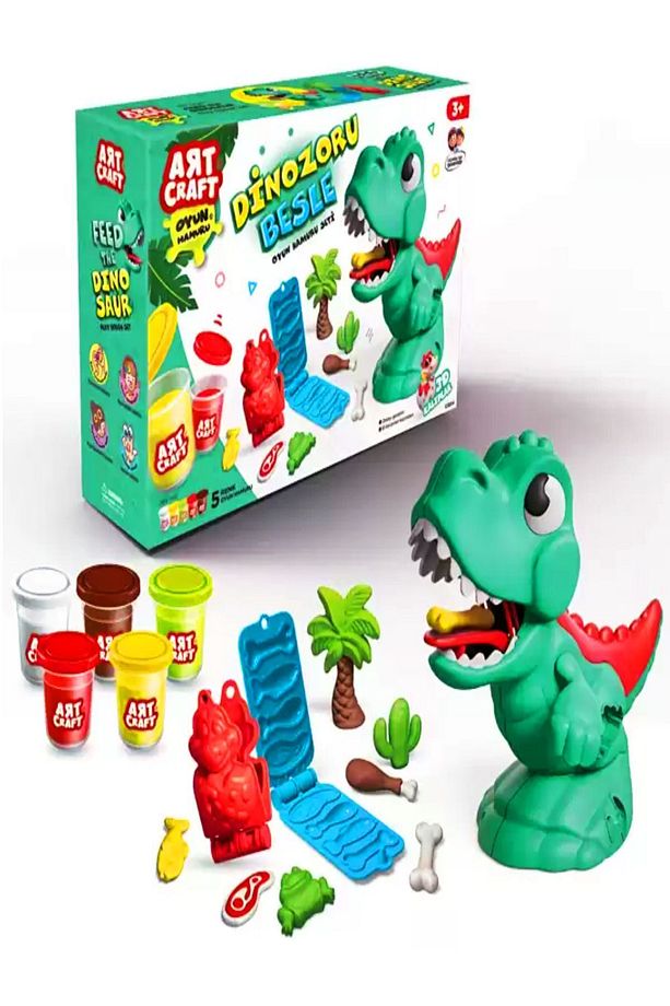 Dinozoru Besle Oyun Hamuru Ve Hamur Kalıbı Seti 280gr - 1
