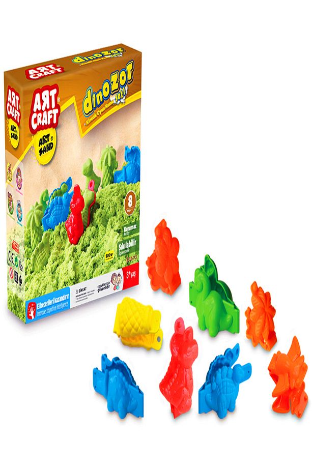 Dinozor Kinetik Kum Oyun Seti 500 gr -dede - 1