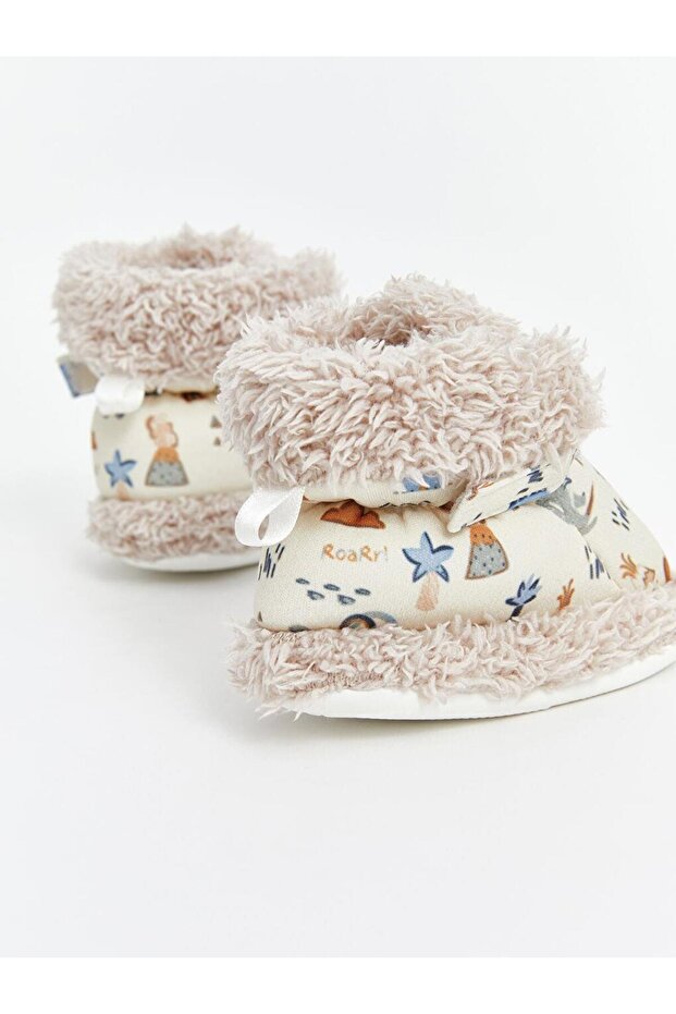 Baskılı Pelüş Erkek Bebek Ev Botu - 5