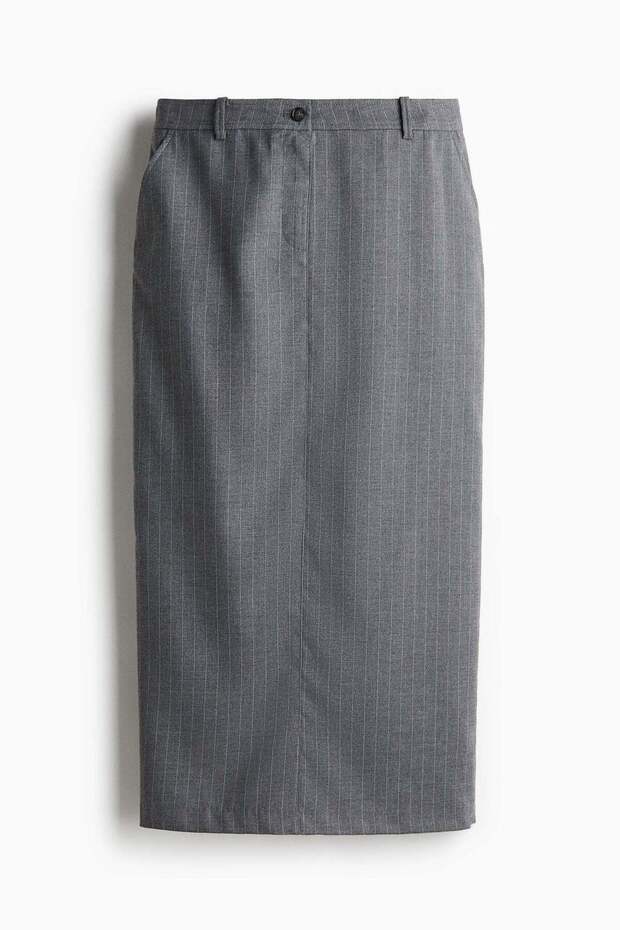Twill pencil skirt