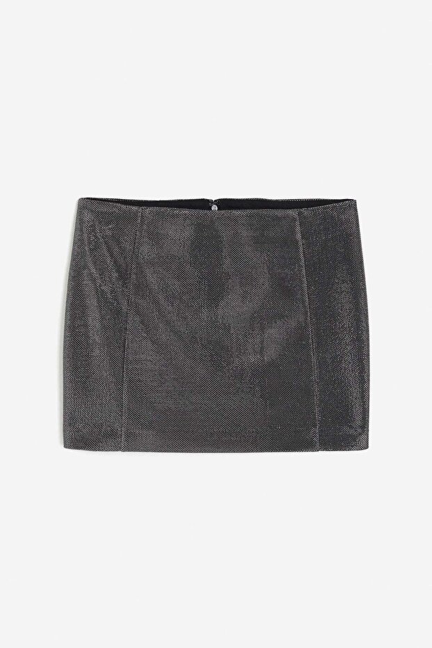 Shiny mini skirt
