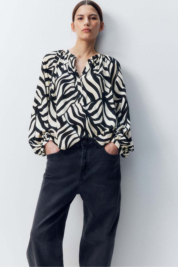 بلوزة بأكمام منفوخة - 5