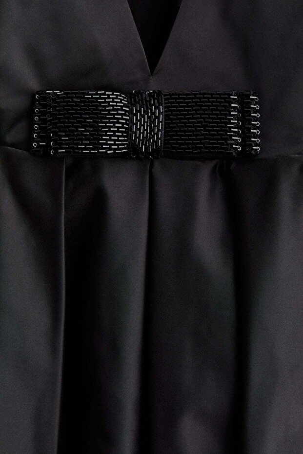 فستان قصير ذو حافة منفوخة - 2