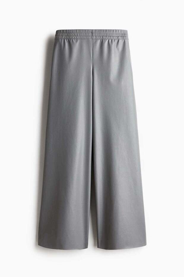 Wide coated joggers