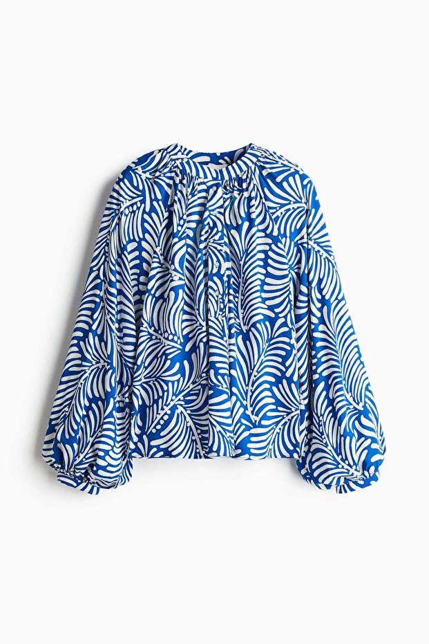 بلوزة بأكمام منفوخة - 1