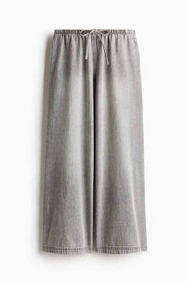 Denim drawstring trousers - 5