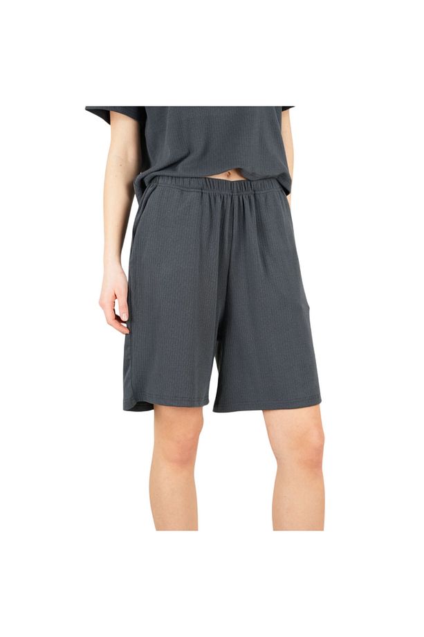 Kadın Meşe Palamudu Baskı Şortlu Pijama Takımı - 7