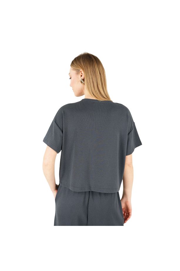 Kadın Meşe Palamudu Baskı Şortlu Pijama Takımı - 4