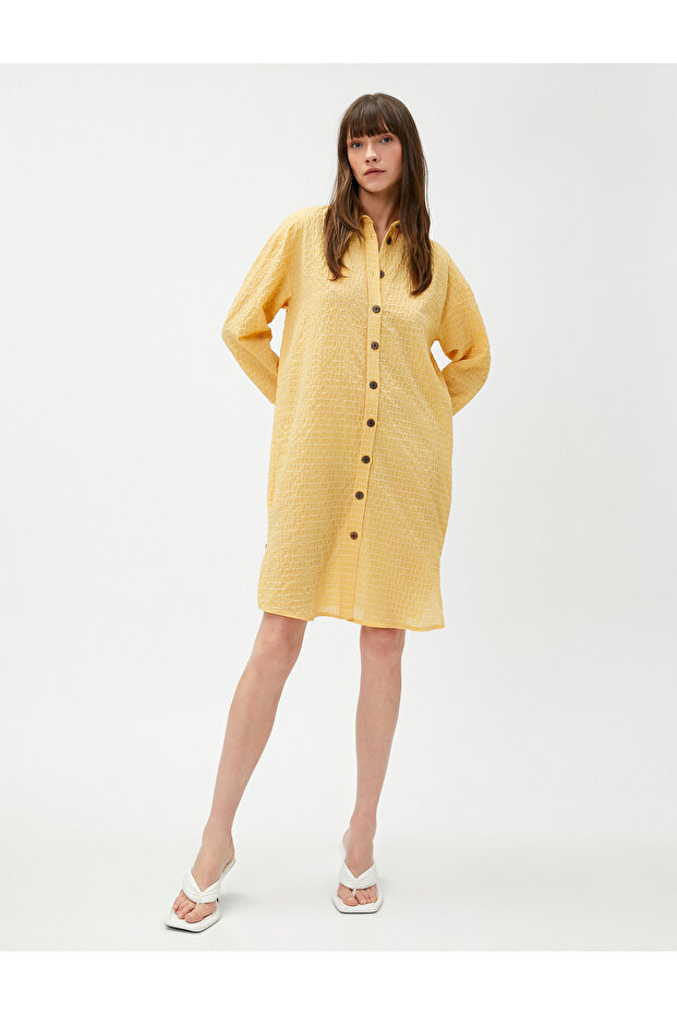 Mini Shirt Beach Dress Long Sleeve