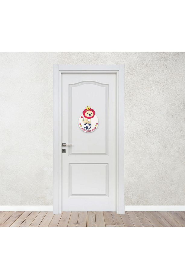 Taraftar GS Cimbombom Aslan Sarı Kırmızı Çocuk Bebek Yeni Doğan Kapı Duvar Dolap Süsü - 3