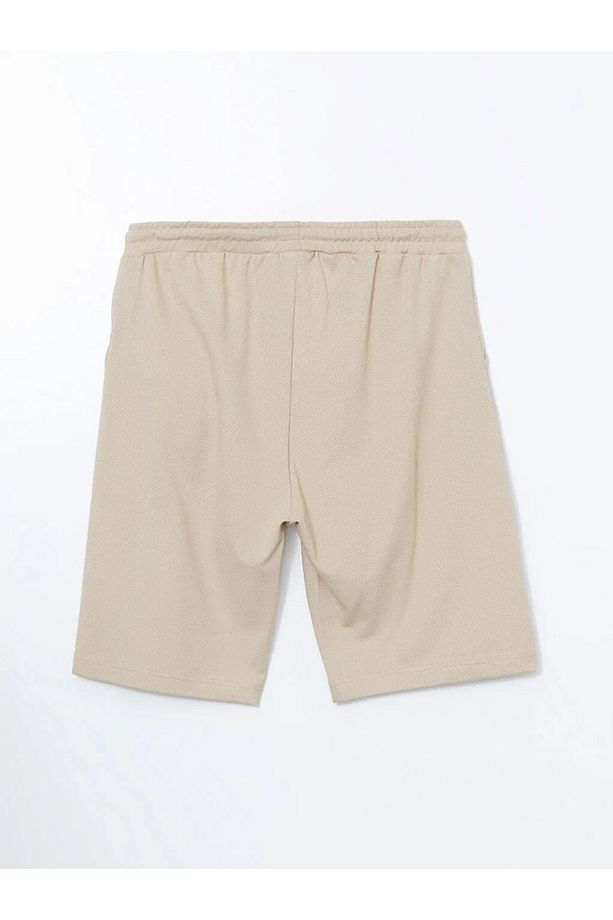 Bej Standart Kalıp Erkek Pijama Alt Şort - 2