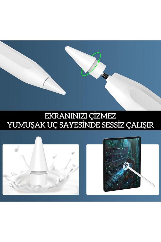iPad Air 4 5 Pro 11 12.9 Mini 6 Uyumlu Kablosuz Şarj Palm Rejection Stylus Kalem - 5