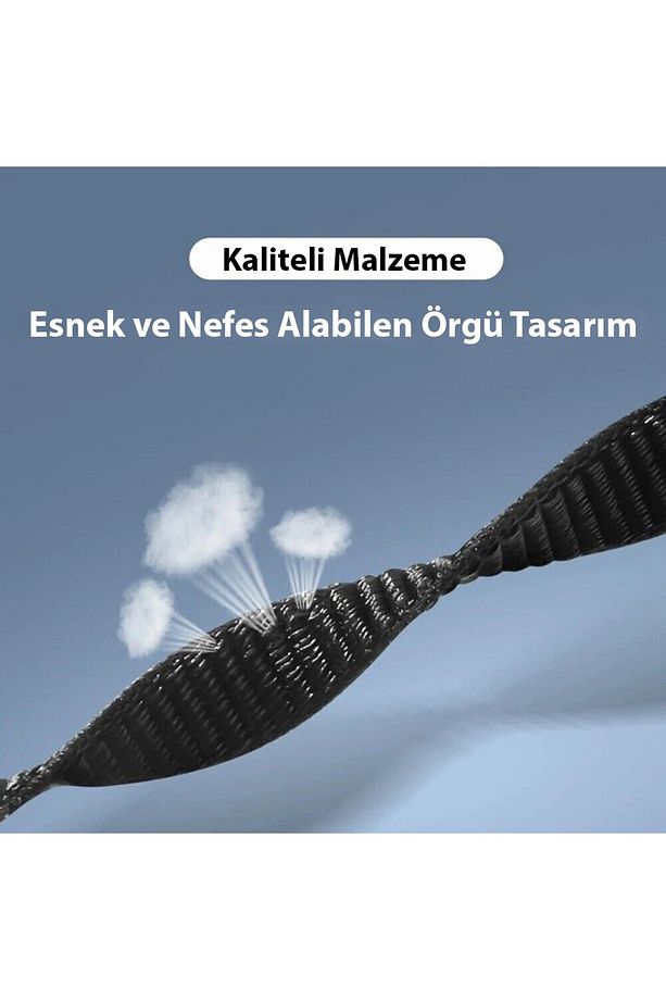 Xiaomi Mi Band 8 9 10 Uyumlu Woven Sport Loop Örgü Kordon Kayış - 3