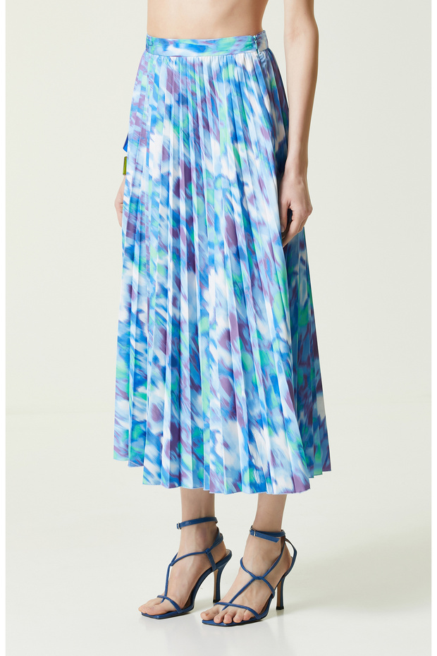 Mavi Desenli Mid Boy Etek - 2