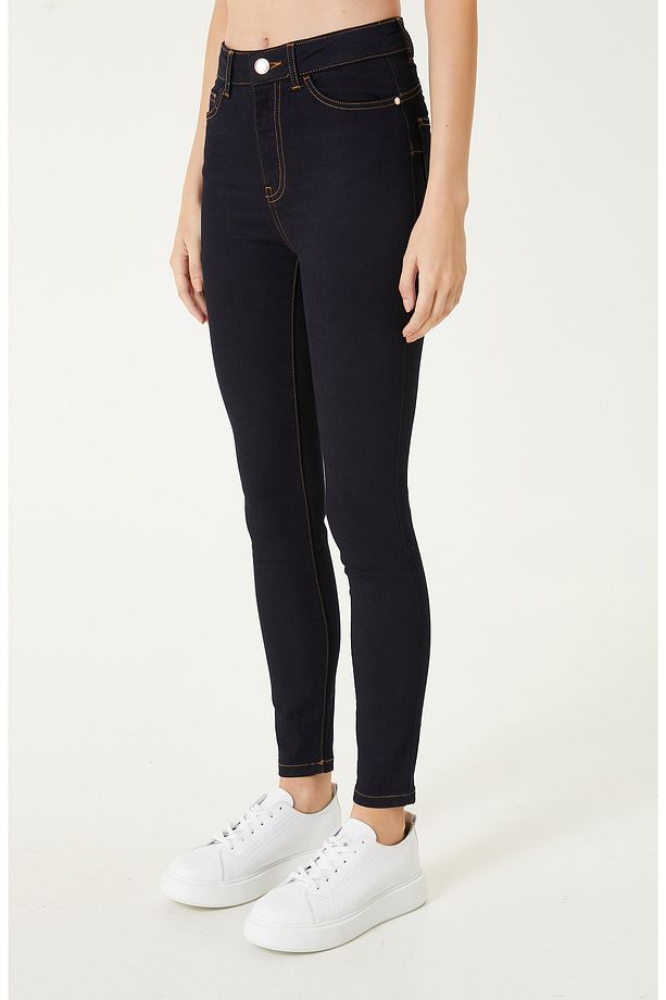 Lacivert Push-up Denim Pantolon - 3