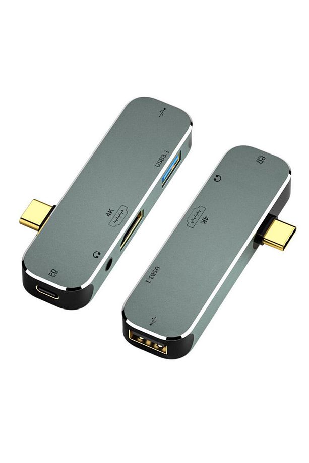 Type-c Usb 3.1 Usb 3.0 Usb 2.0 Hdmi Pd 3.5m Giriş Çevirici Hub X5 - 2