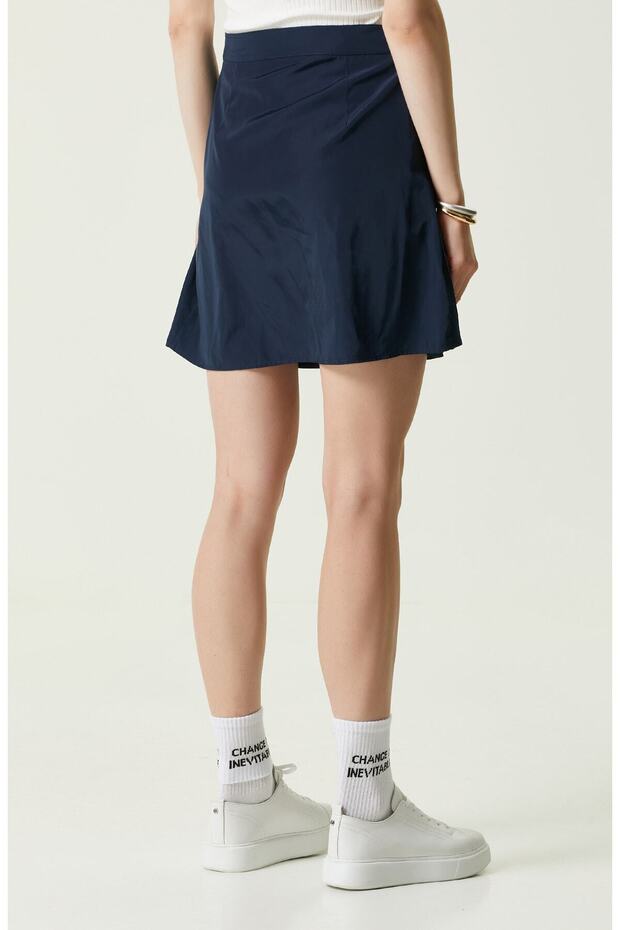 Lacivert Mini Etek - 4
