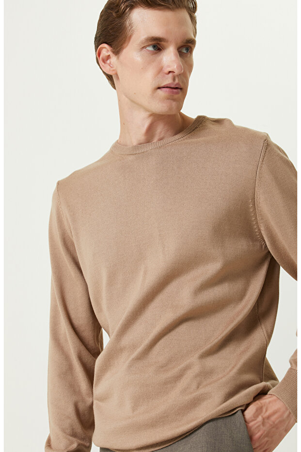 Bej Bisiklet Yaka Kazak - 6