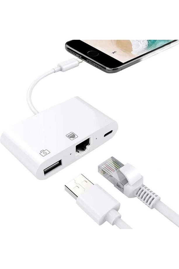 Iphone Ipad Lightning Gigabit Ethernet Kamera Şarj Adaptörü Nk107 - 4