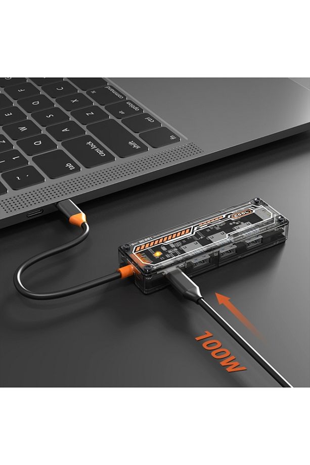 Type-c 3x Usb 3.0 Hub Pd Hdmı Şarj Girişli Hub Çevirici Adaptör Sw5h - 4