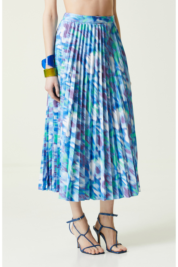 Mavi Desenli Mid Boy Etek - 3