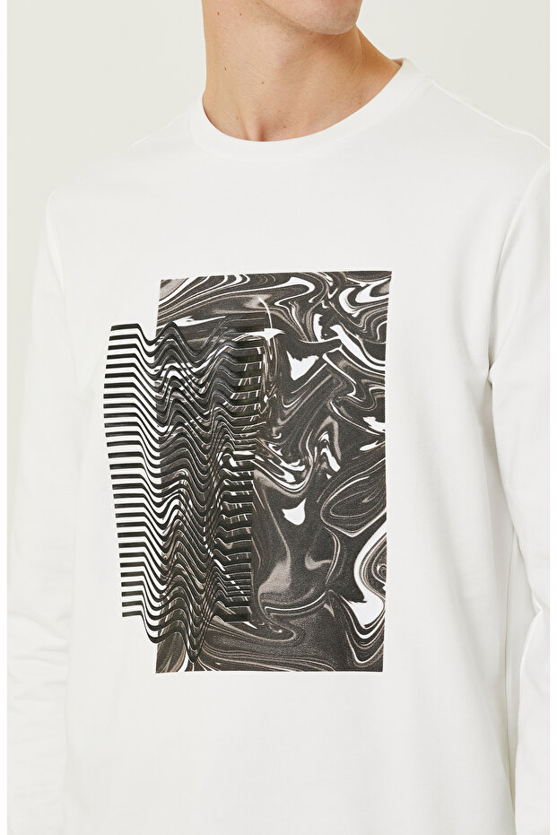 N-tech Ekru Bisiklet Yaka Sweatshirt - 6