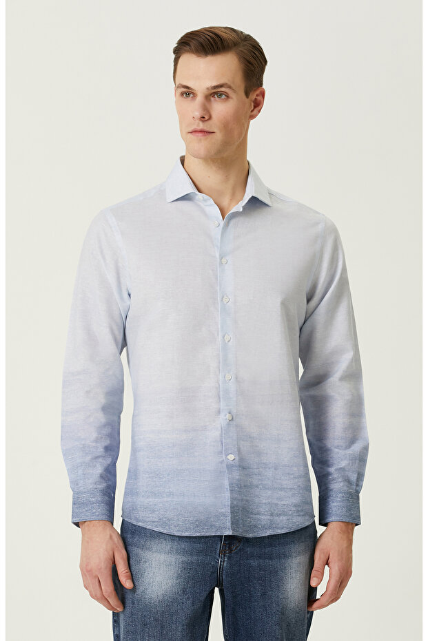 Mavi Degrade Gömlek - 1