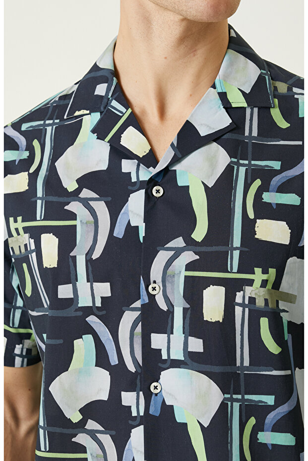 Lacivert Yeşil Gömlek - 6